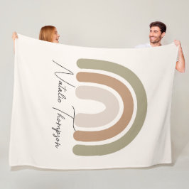 Jumbo Regenbogen niedliche Monogrammbezeichnung Ro Fleecedecke