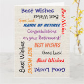 JUMBO Rentirement Herzlichen Glückwunsch von All B Karte (Gelbe Blume)