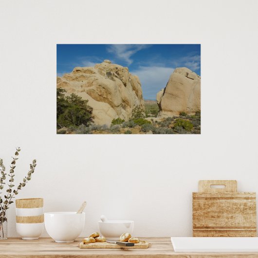 Jumbo Rocks im Joshua-Tree-Nationalpark Poster (Küche)