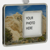 Jumbo Rocks im Joshua-Tree-Nationalpark Rahmen-Ornament Silber (Rechts)