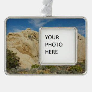 Jumbo Rocks im Joshua-Tree-Nationalpark Rahmen-Ornament Silber