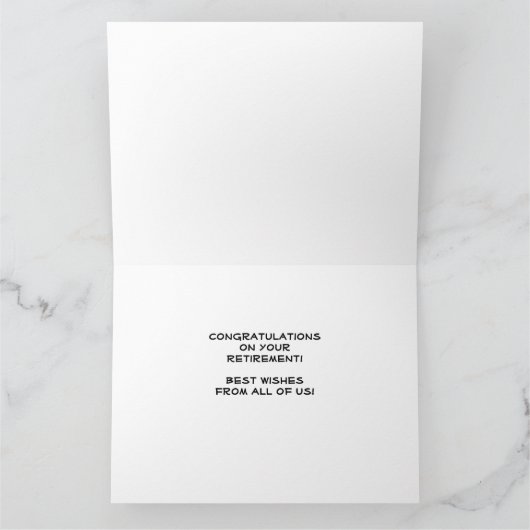 JUMBO Ruhestand Glückwunsch von allen, Fischen Karte (Innenseite)