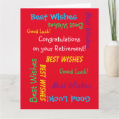 JUMBO Ruhestand Herzlichen Glückwunsch von uns all Karte (Vorderseite)