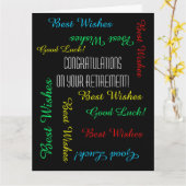 JUMBO Ruhestand Herzlichen Glückwunsch von uns all Karte (Gelbe Blume)