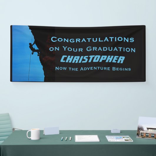 JUMBO Ruhestand oder Abschluss, Name, Rock Climber Banner (Messe)