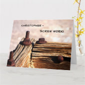 JUMBO Ruhestand, Schraubenarbeit, von uns allen lu Karte (Gelbe Blume)