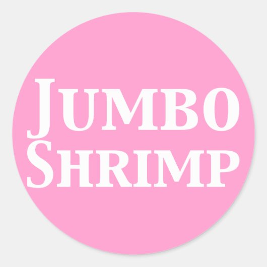 Jumbo Shrimp Runder Aufkleber (Vorderseite)