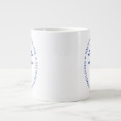 Jumbo Simons Rock-Siegel-Tasse in Blue Jumbo-Tasse (Vorderseite)