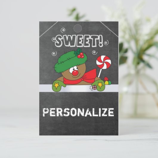 Jumbo Size Gingerbret-Geschenkmarke (Stehend Vorderseite)