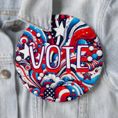 Jumbo-Sized Patriotic Red, White and Blue Vot Button (Beispiel)