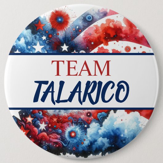 Jumbo-Sized Team James Talarico for President Button (Vorderseite)