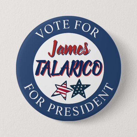 Jumbo-Sized Team James Talarico for President Button (Vorderseite)
