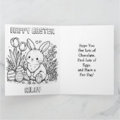 Jumbo-SizedAdorable Ostersonne und -farbseite Karte (Innenseite)