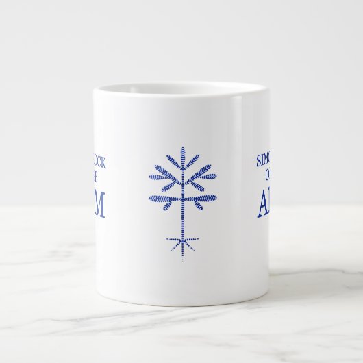 Jumbo "SRC Alum"-Tasse mit Blue Sapling Jumbo-Tasse (Vorderseite)