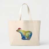 Jumbo Tasche Der farbenfrohe Weihnachtsbär (Vorne)