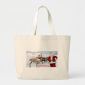 Jumbo-Tasche frohe Weihnachtsferien Jumbo Stoffbeutel (Vorne)