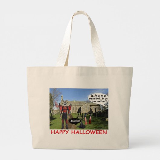 Jumbo Tasche glücklich halloween, Teufelsziege (Rückseite)