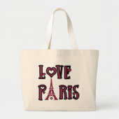 Jumbo-Tasche - Liebe Paris Jumbo Stoffbeutel (Vorne)