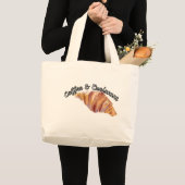 Jumbo-Tasche mit Croissant-Design  Jumbo Stoffbeutel (Vorderseite (Produkt))
