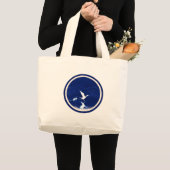 Jumbo-Tasche mit Indigo Bird abheben Jumbo Stoffbeutel (Vorderseite (Produkt))