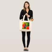 Jumbo Tasche VOLL KUNSTBAR, HUMMINGBIRD & BEES (Vorderseite (Model))