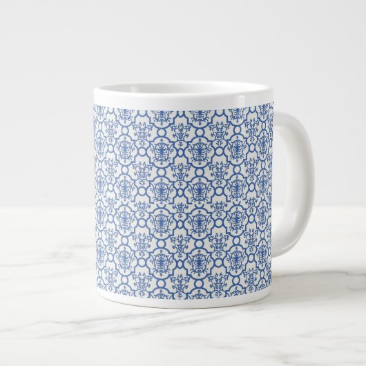 Jumbo Tasse-Blue Damask Jumbo-Tasse (Vorderseite Rechts)