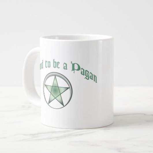 Jumbo-Tasse "Custom Green Pagan Pride" (Vorderseite Links)