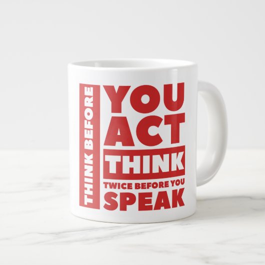 Jumbo-Tasse denken (Vorderseite Rechts)