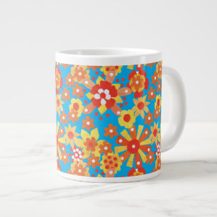Jumbo-Tasse, Ditsy Orange-Blume Jumbo-Tasse