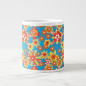 Jumbo-Tasse, Ditsy Orange-Blume Jumbo-Tasse (Vorderseite)
