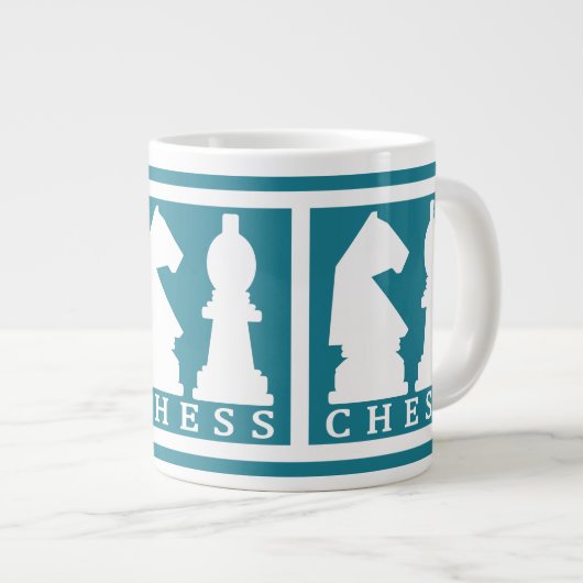 Jumbo-Tasse für benutzerdefinierte Farbe des CHESS (Vorderseite Rechts)