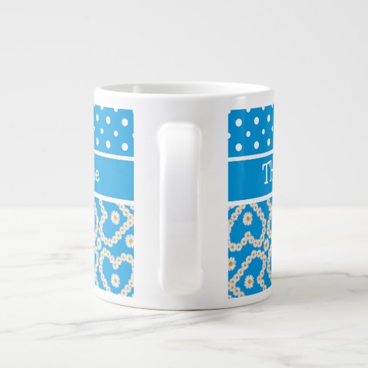 Jumbo Tasse für Personalisierung: Polkas, Daisien, (Rückseite)
