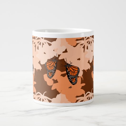 Jumbo-Tasse - Fütternd Monarchschmetterling (Vorderseite)