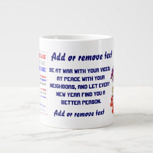 Jumbo-Tasse im Neujahr: Mehr zum Design
