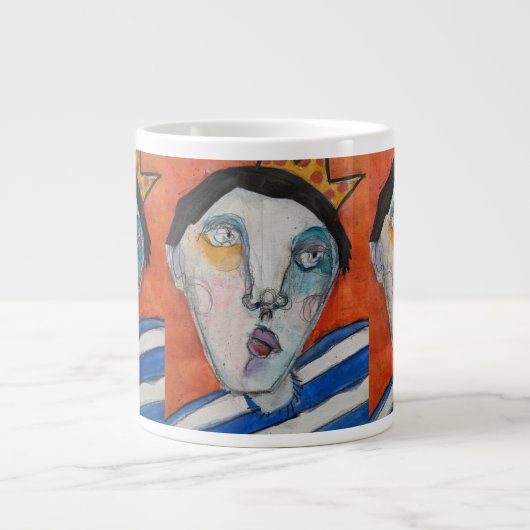 Jumbo-Tasse - in Blau verpackt (Vorderseite)