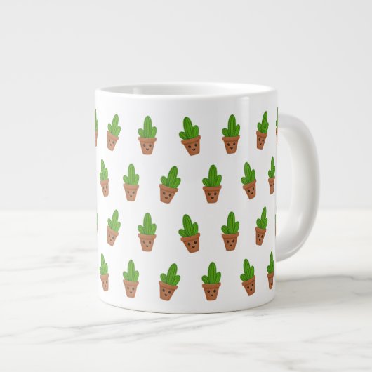 Jumbo-Tasse mit Cactus Pattern (Vorderseite Rechts)