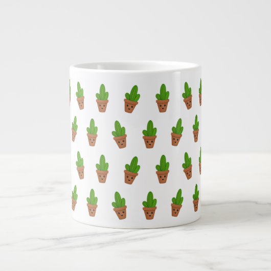 Jumbo-Tasse mit Cactus Pattern (Vorderseite)