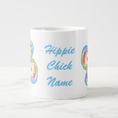 Jumbo-Tasse mit "Hippie Chick" (Vorderseite)