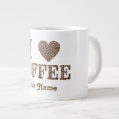 Jumbo-Tasse mit "I Heart Coffee" (Vorderseite Rechts)