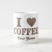 Jumbo-Tasse mit "I Heart Coffee" (Vorderseite)