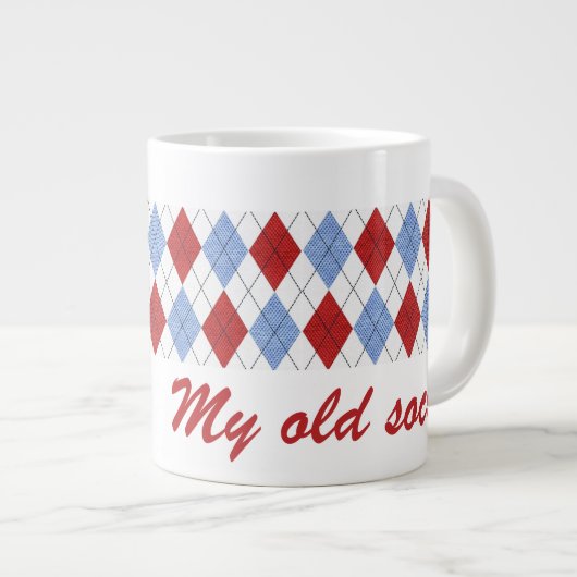 Jumbo-Tasse mit "Meine alten Socken" (Vorderseite Rechts)