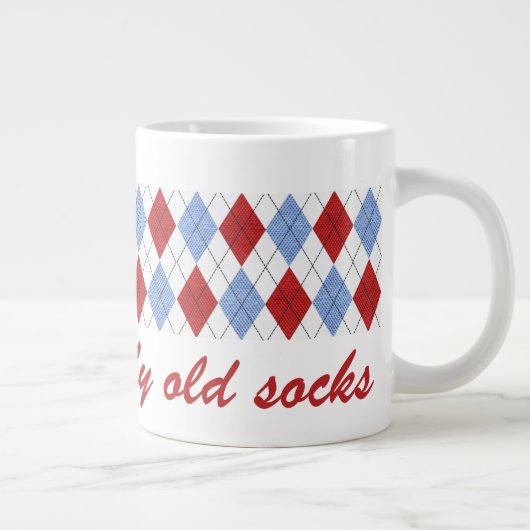 Jumbo-Tasse mit "Meine alten Socken" (Rechts)