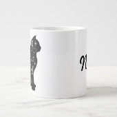 Jumbo-Tasse mit "One Cat Kurz of Crazy" (Vorderseite)