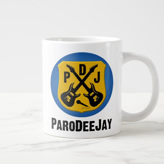 Jumbo-Tasse mit PDJ (Round-Logo) (Rechts)