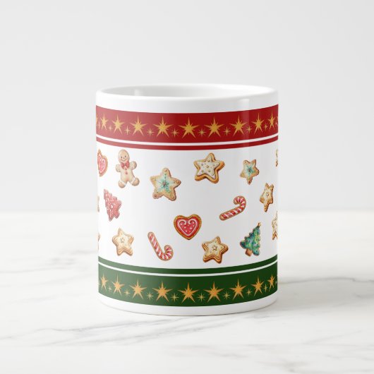 Jumbo-Tasse mit Weihnachtskeksen (Vorderseite)