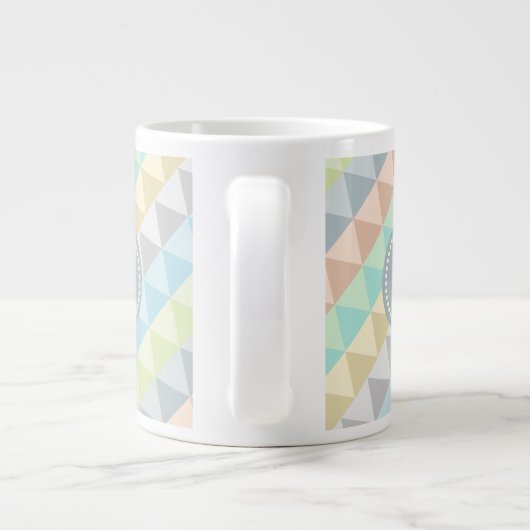Jumbo-Tasse Monogram Modern Geometric (Rückseite)