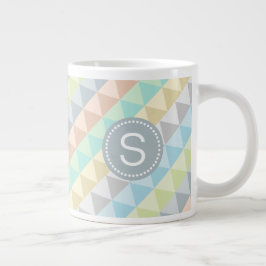 Jumbo-Tasse Monogram Modern Geometric
