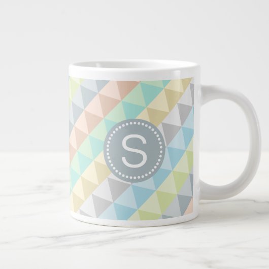 Jumbo-Tasse Monogram Modern Geometric (Rechts)