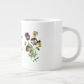 JUMBO TASSE PANSY ILLUSTRATION CUSTOM INITIAL (Rechts)