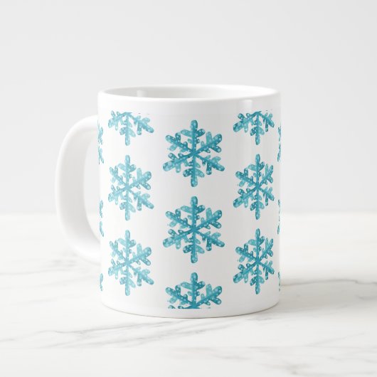 Jumbo-Tasse-Schneeflocken Jumbo-Tasse (Vorderseite Links)